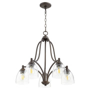 Quorum - 6369-5-286 - Five Light Chandelier - Barkley - Oiled Bronze|Clear Seeded