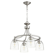 Quorum - 6422-4-265 - Four Light Chandelier - Rossington - Satin Nickel|Clear Seeded