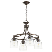 Quorum - 6422-4-286 - Four Light Chandelier - Rossington - Oiled Bronze|Clear Seeded