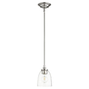 Quorum - 3122-265 - One Light Pendant - Rossington - Satin Nickel|Clear Seeded