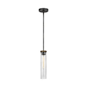 Visual Comfort Studio - P1510DWK/SGM - One Light Pendant - Angelo - Distressed Weathered Oak / Slate Grey Metal