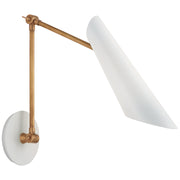 Visual Comfort Signature - ARN 2411HAB-WHT - LED Wall Sconce - Franca - Hand-Rubbed Antique Brass