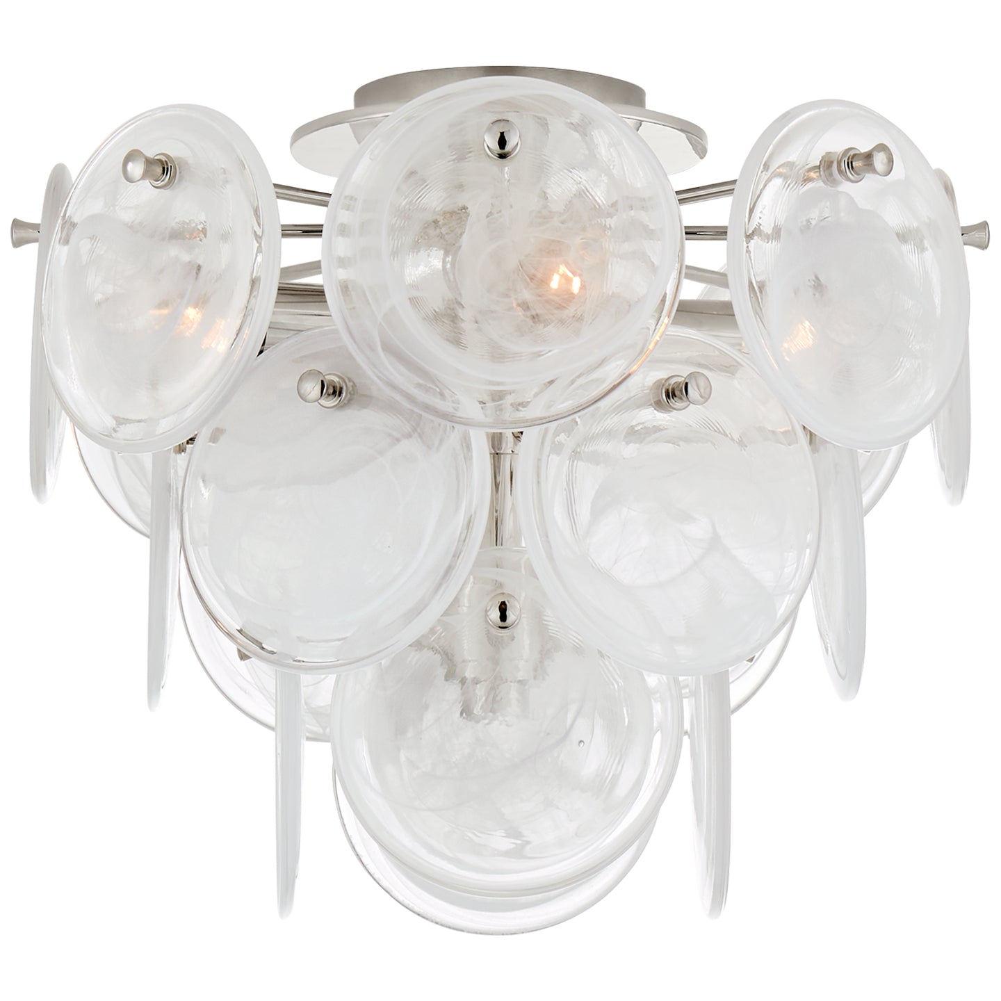 Visual Comfort Signature - ARN 4450PN-WSG - Four Light Flush Mount - Loire - Polished Nickel