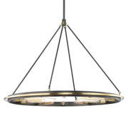 Hudson Valley - 2745-AOB - 12 Light Pendant - Chambers - Aged Old Bronze