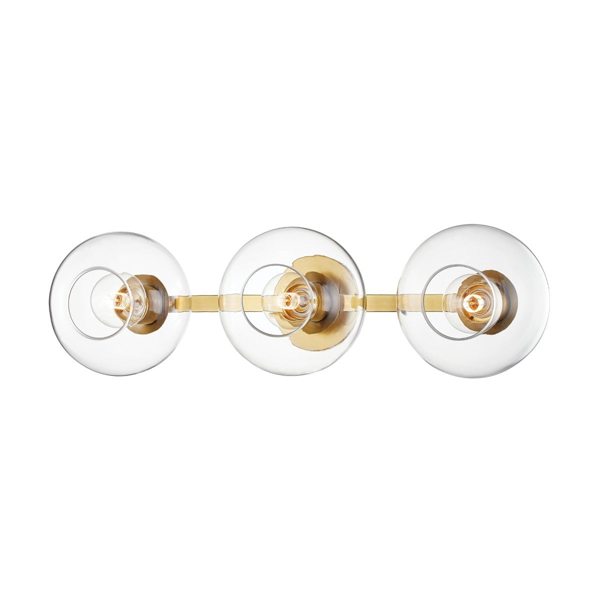 Mitzi - H270103-AGB - Three Light Wall Sconce - Margot - Aged Brass