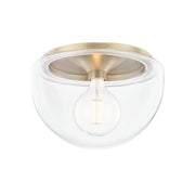 Mitzi - H284501L-AGB - One Light Flush Mount - Grace - Aged Brass