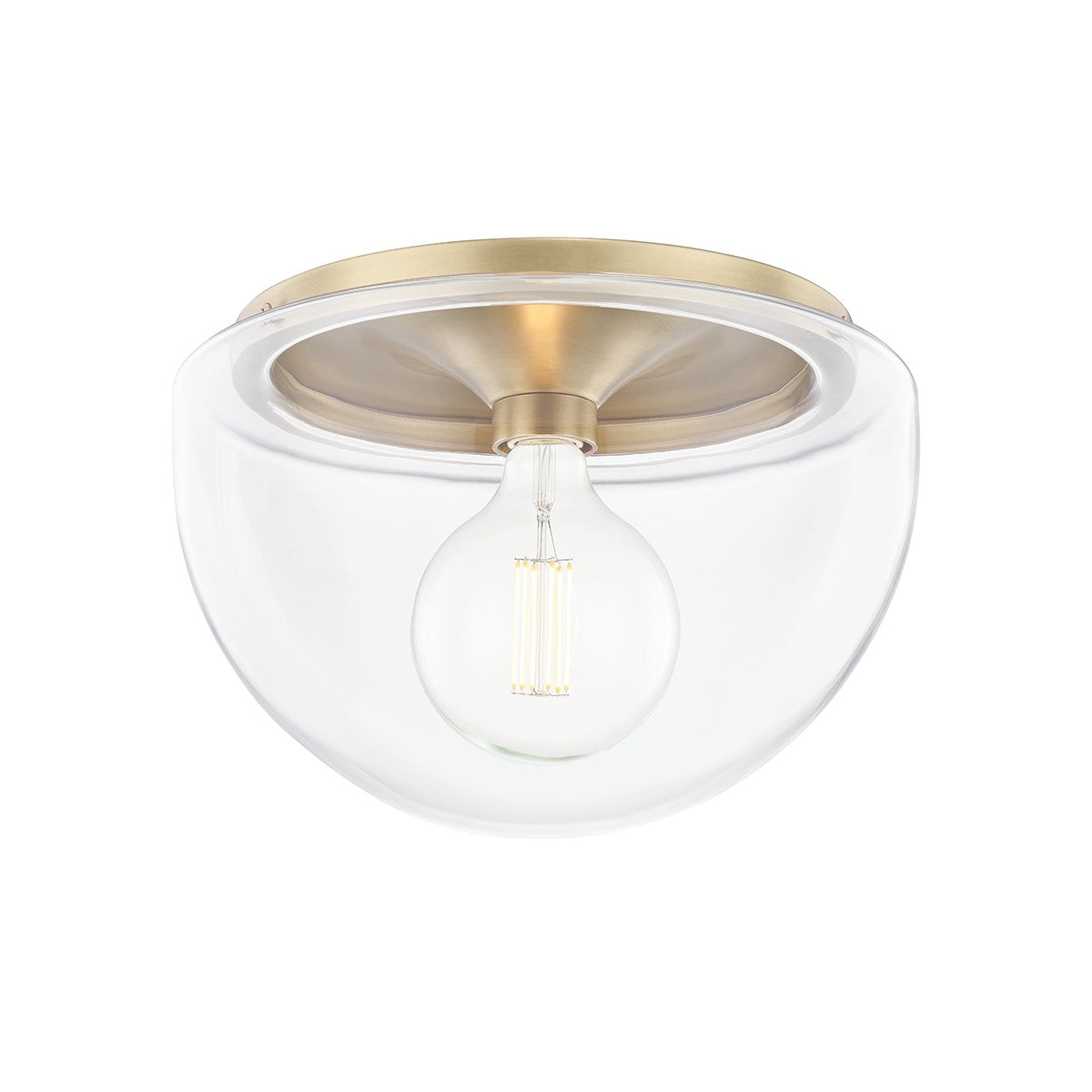 Mitzi - H284501L-AGB - One Light Flush Mount - Grace - Aged Brass