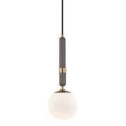 Mitzi - H289701S-AGB - One Light Pendant - Brielle - Aged Brass