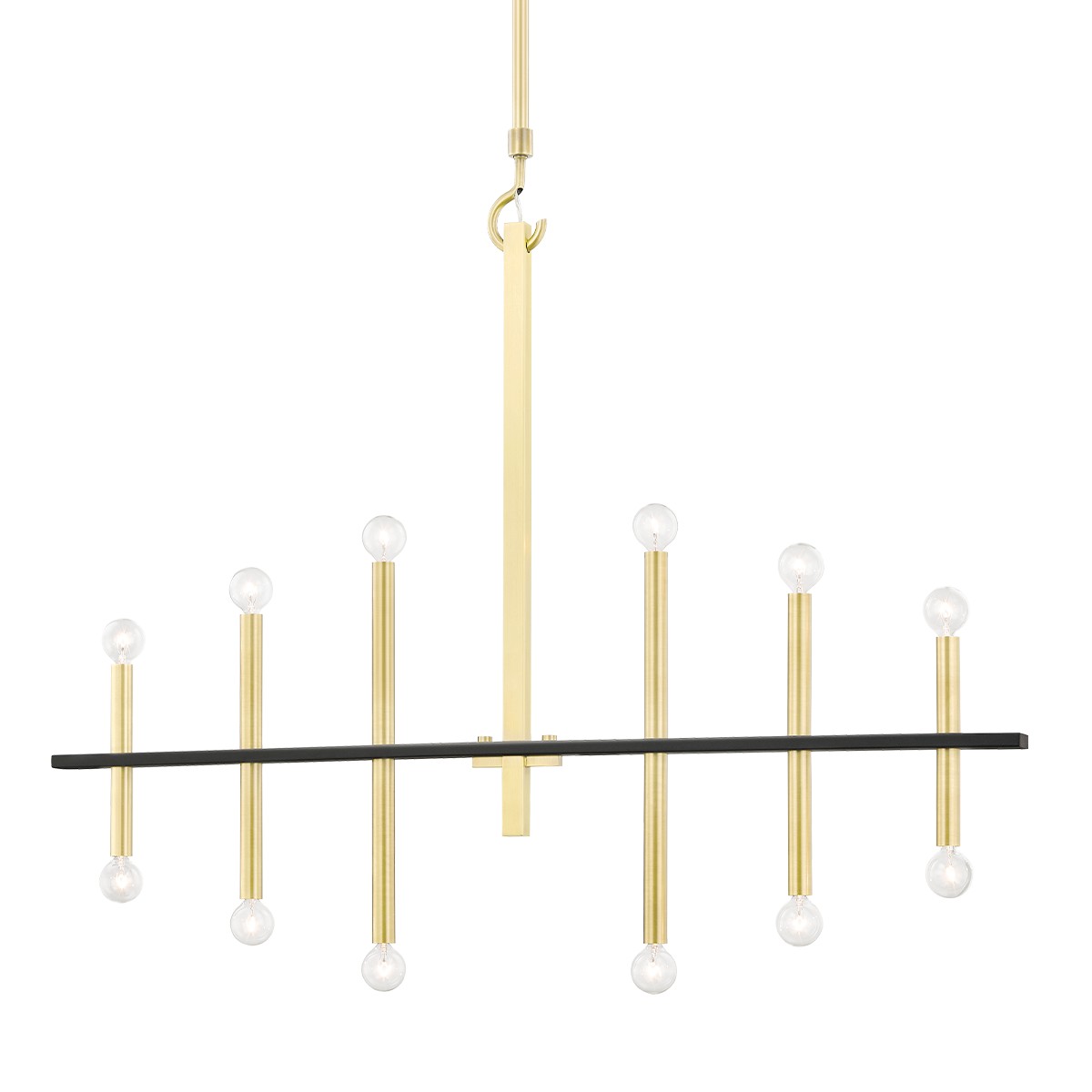 Mitzi - H296812-AGB/BK - 12 Light Chandelier - Colette - Aged Brass/Black