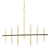 Mitzi - H296812-AGB/BK - 12 Light Chandelier - Colette - Aged Brass/Black