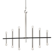 Mitzi - H296812-PN/BK - 12 Light Chandelier - Colette - Polished Nickel/Black