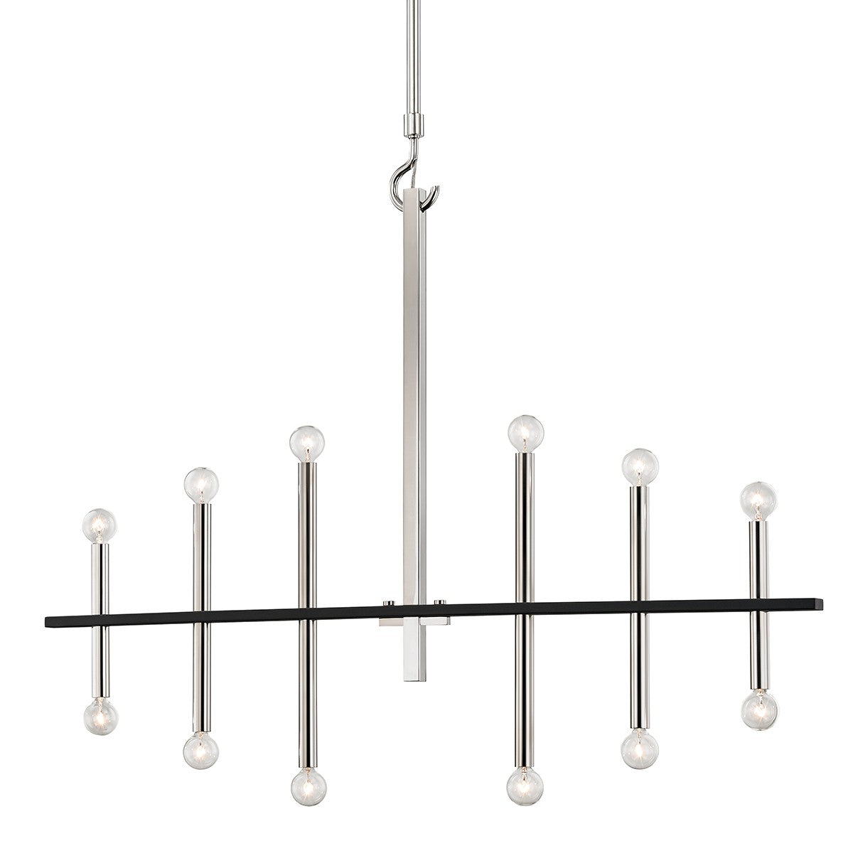 Mitzi - H296812-PN/BK - 12 Light Chandelier - Colette - Polished Nickel/Black