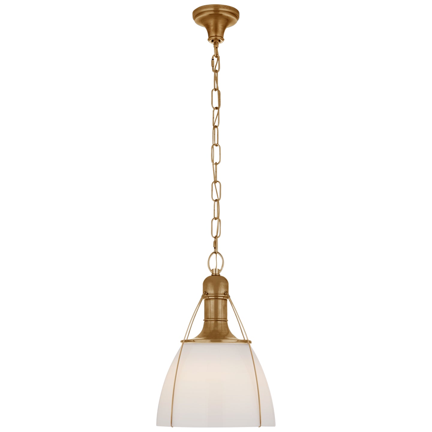Visual Comfort Signature - CHC 5475AB-WG - One Light Pendant - Prestwick - Antique-Burnished Brass
