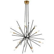 Visual Comfort Signature - CHC 5600BLK - LED Chandelier - Stellar - Matte Black and Antique Brass