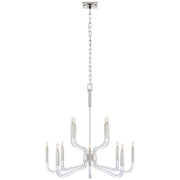 Visual Comfort Signature - CHC 5903PN/CG - 12 Light Chandelier - Reagan - Polished Nickel and Crystal