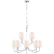 Visual Comfort Signature - CHC 5903PN/CG-L - 12 Light Chandelier - Reagan - Polished Nickel and Crystal