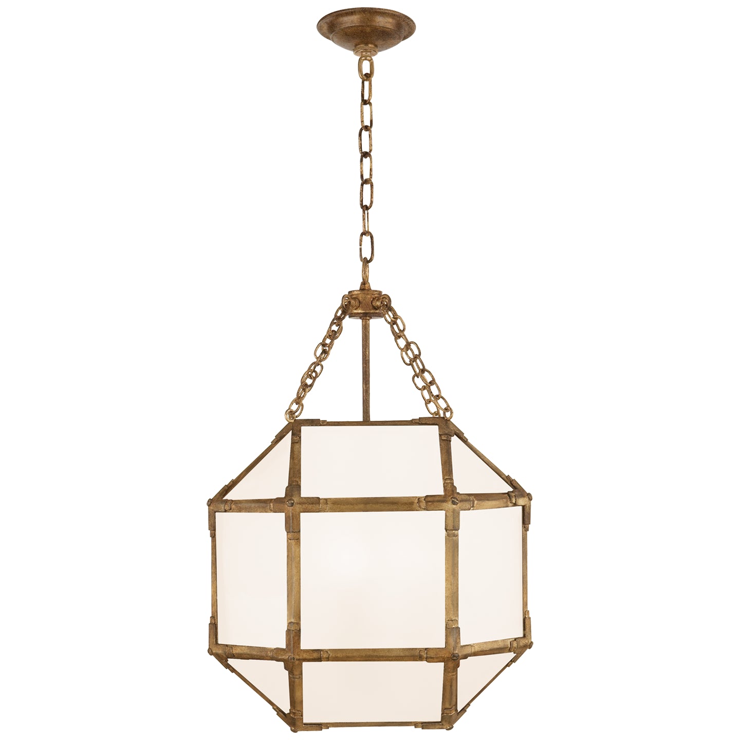 Visual Comfort Signature - SK 5008GI-WG - Three Light Lantern - Morris - Gilded Iron