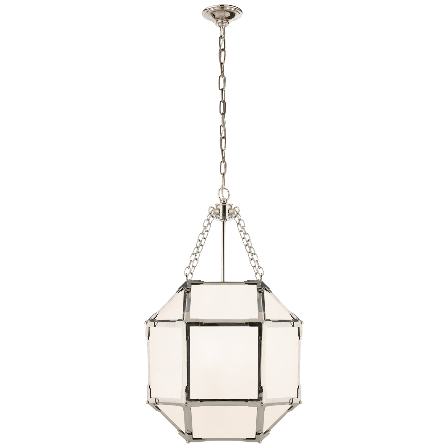 Visual Comfort Signature - SK 5008PN-WG - Three Light Lantern - Morris - Polished Nickel