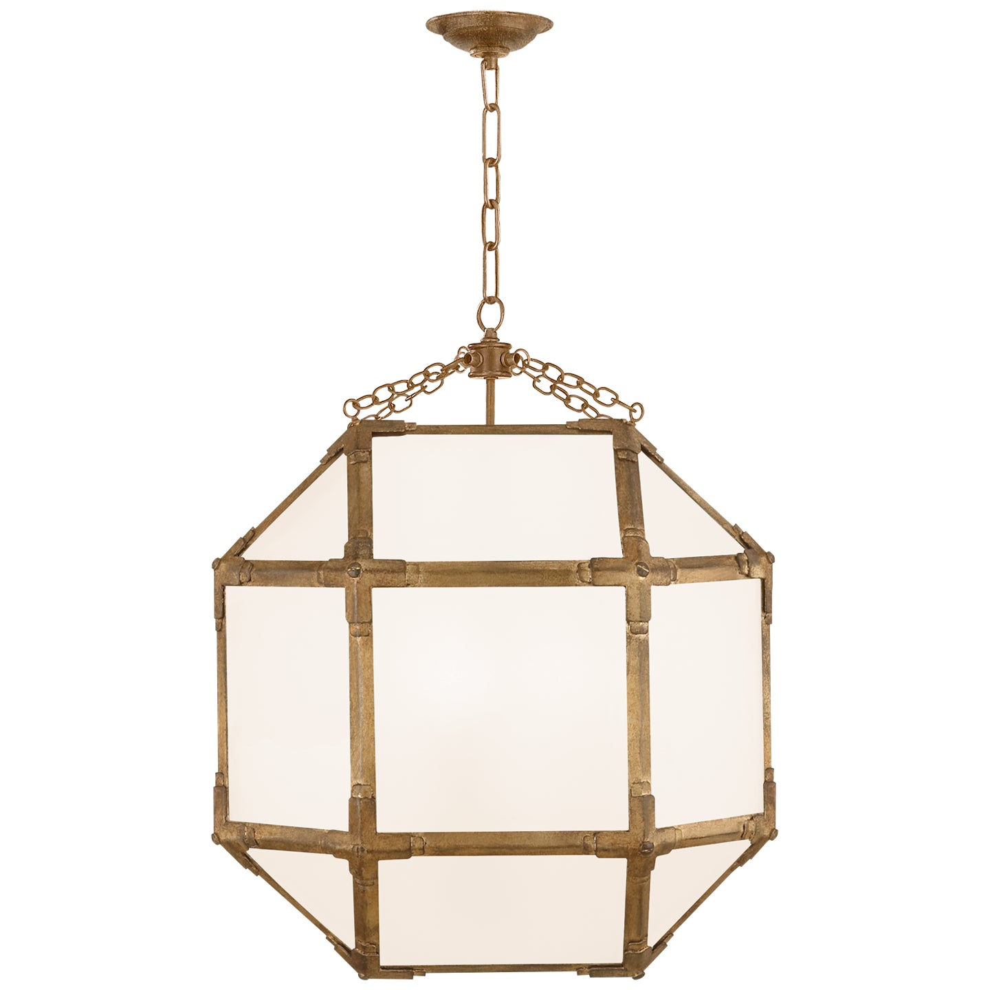 Visual Comfort Signature - SK 5009GI-WG - Three Light Lantern - Morris - Gilded Iron