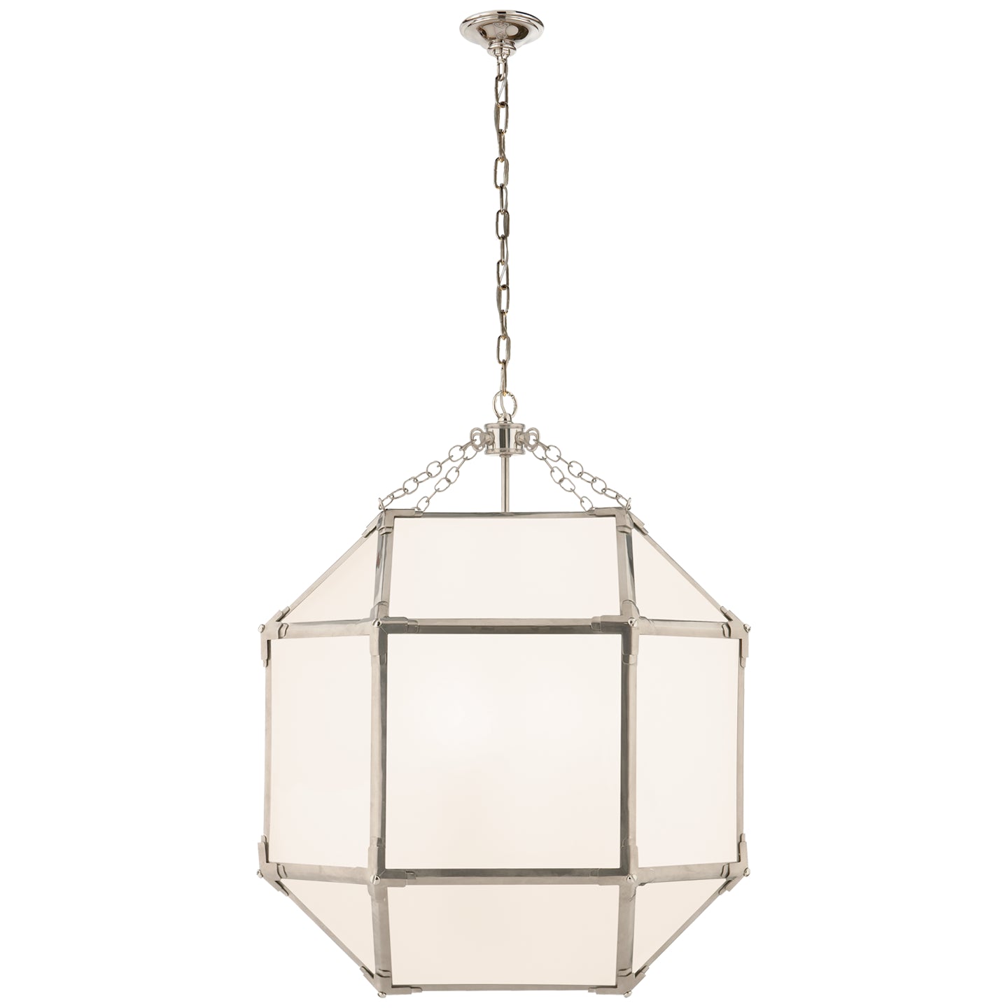 Visual Comfort Signature - SK 5009PN-WG - Three Light Lantern - Morris - Polished Nickel