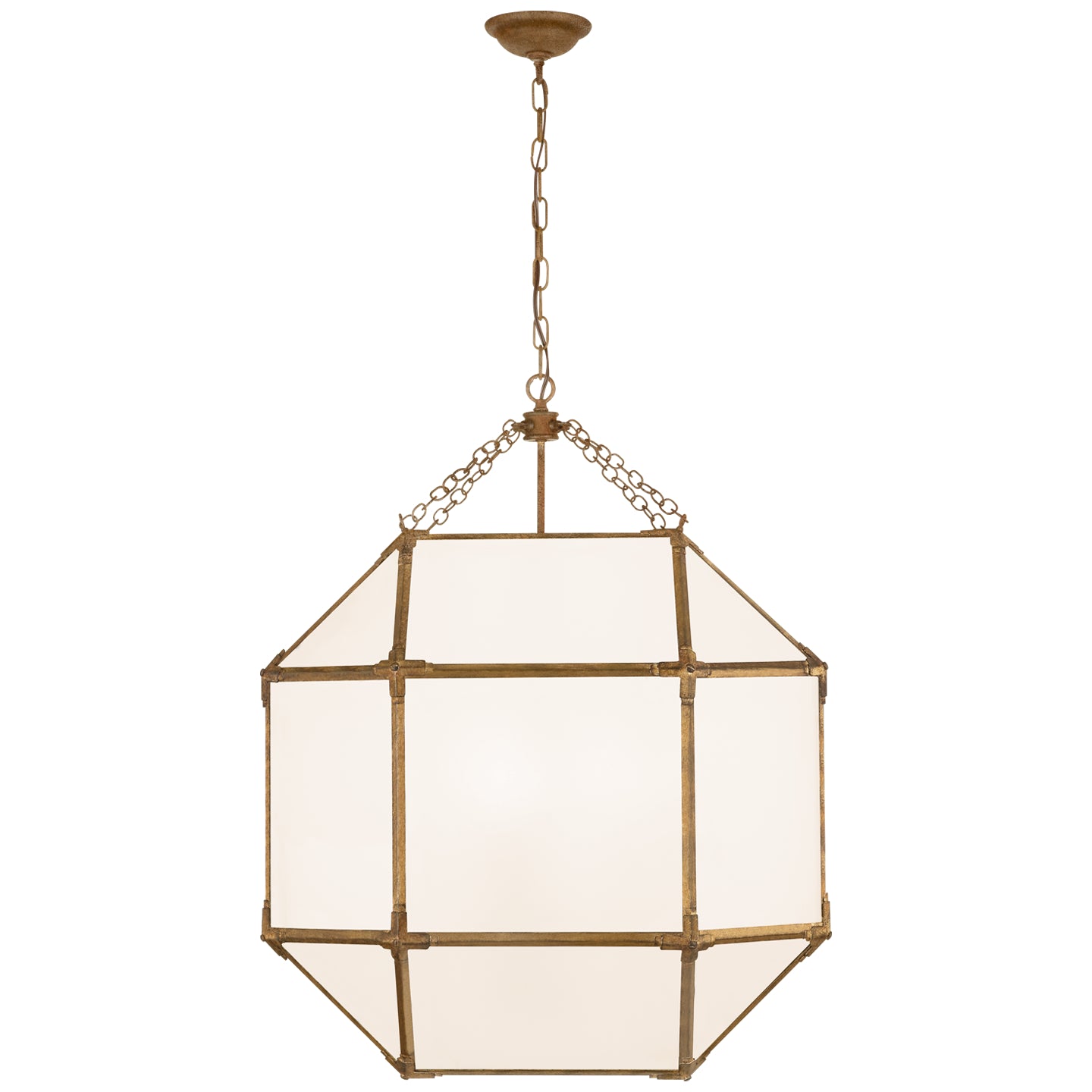 Visual Comfort Signature - SK 5010GI-WG - Three Light Lantern - Morris - Gilded Iron
