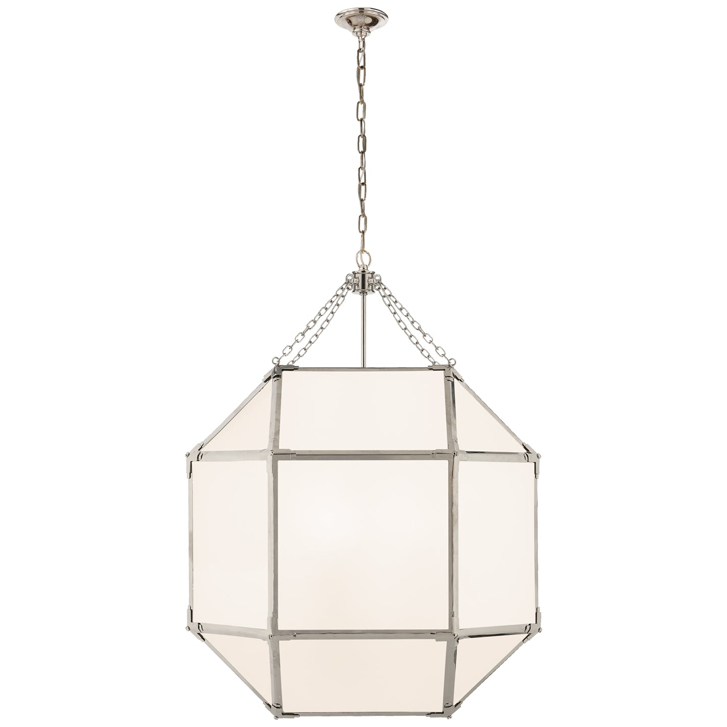 Visual Comfort Signature - SK 5010PN-WG - Three Light Lantern - Morris - Polished Nickel