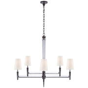 Visual Comfort Signature - TOB 5943BZ-L - Eight Light Chandelier - Lyra - Bronze and Crystal