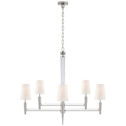 Visual Comfort Signature - TOB 5943PN-L - Eight Light Chandelier - Lyra - Polished Nickel and Crystal