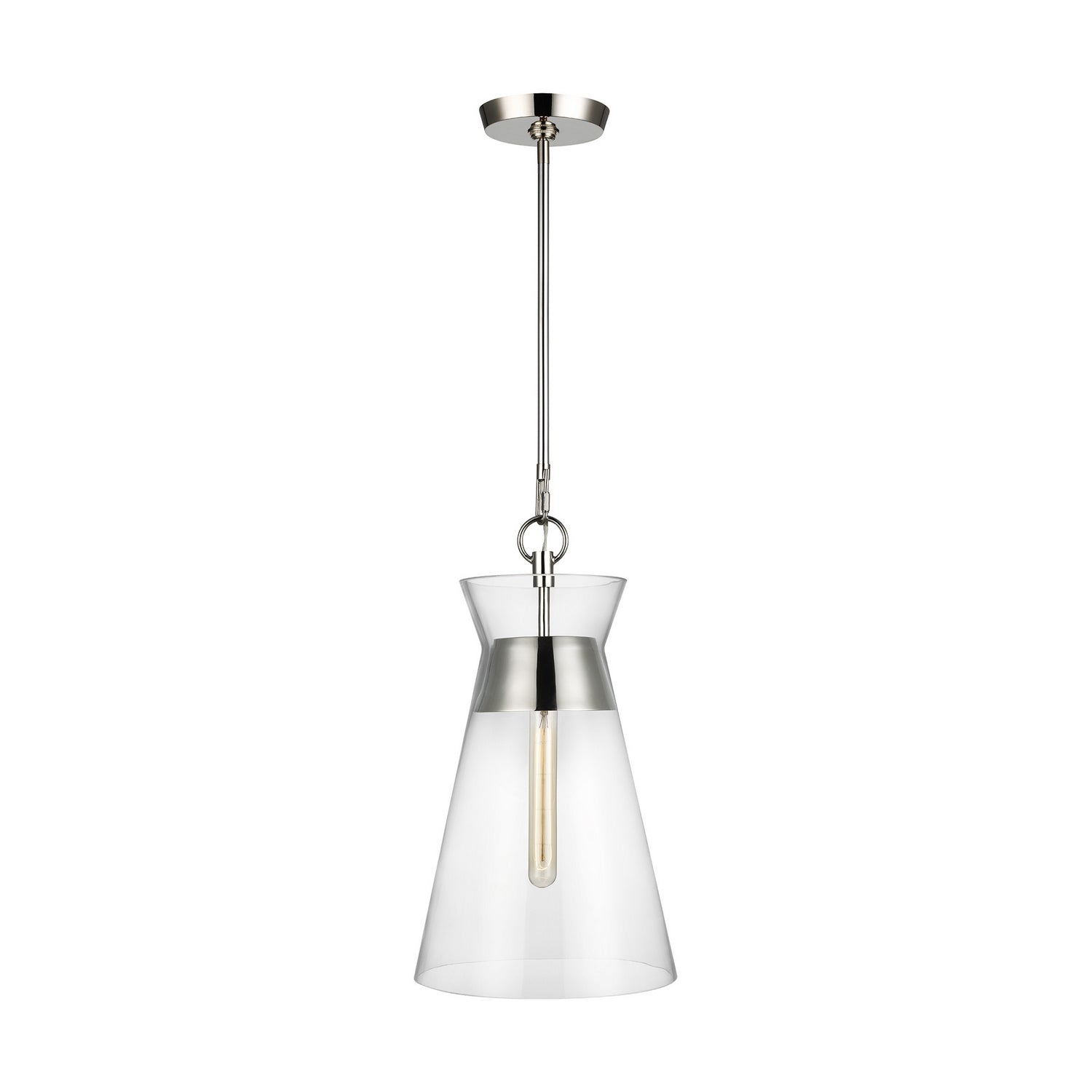 Visual Comfort Studio - CP1021PN - One Light Pendant - Atlantic - Polished Nickel