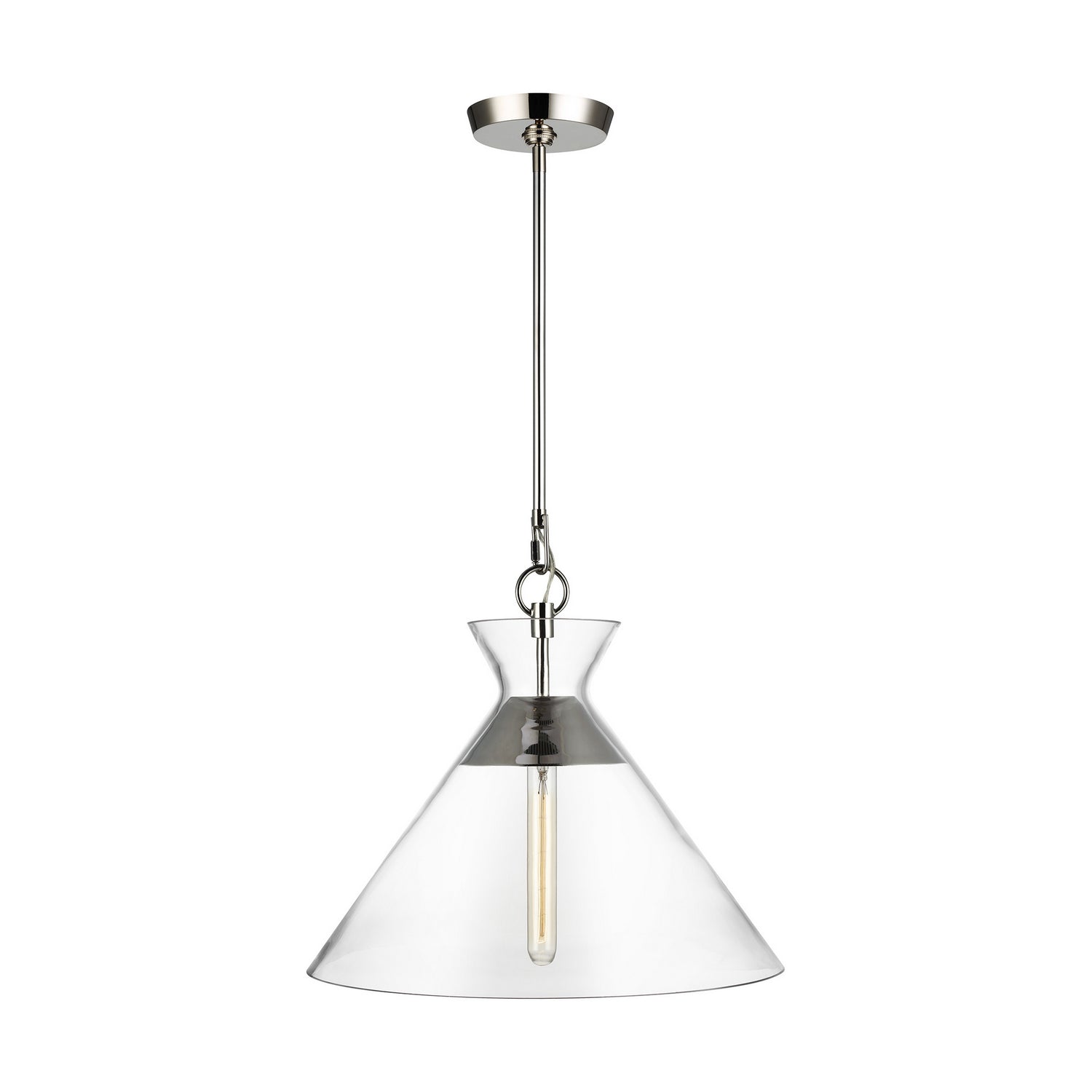 Visual Comfort Studio - CP1031PN - One Light Pendant - Atlantic - Polished Nickel