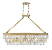 Savoy House - 1-8702-8-322 - Eight Light Linear Chandelier - Windham - Warm Brass