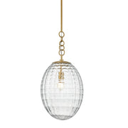 Hudson Valley - 4912-AGB - One Light Pendant - Venice - Aged Brass