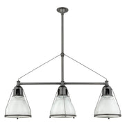 Hudson Valley - 7313-OB - Three Light Island Pendant - Haverhill - Old Bronze