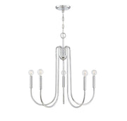 Meridian - M10066CH - Five Light Chandelier - Mchan - Chrome