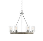 Meridian - M10070GWCH - Five Light Chandelier - Mchan - Greywood Chrome