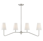 Meridian - M10078BN - Four Light Chandelier - Mchan - Brushed Nickel