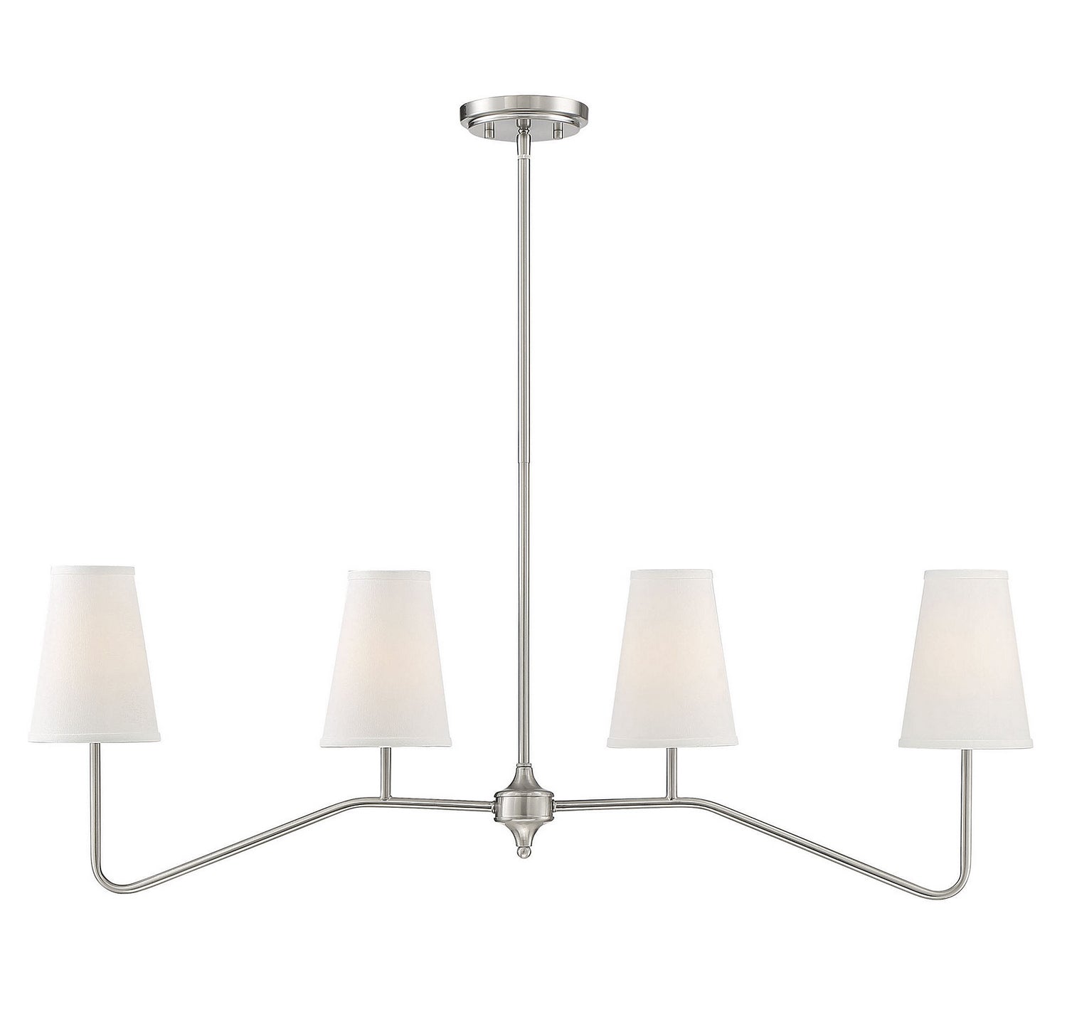 Meridian - M10078BN - Four Light Chandelier - Mchan - Brushed Nickel