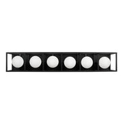 Varaluz - 325B06CBHG - Six Light Bath - Plaza - Carbon/Havana Gold