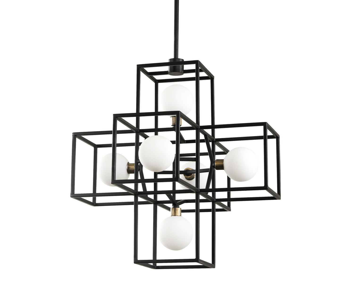 Varaluz - 325P06CBHG - Six Light Pendant - Plaza - Carbon/Havana Gold