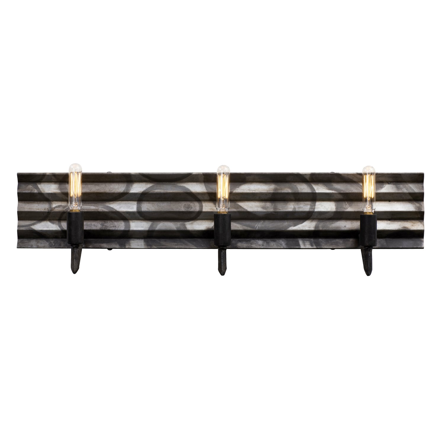 Varaluz - 337B03 - Three Light Bath - Flynne - Artistic Fired Steel