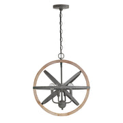 Capital Lighting - 330544IW - Four Light Pendant - Bluffton - Iron and Wood