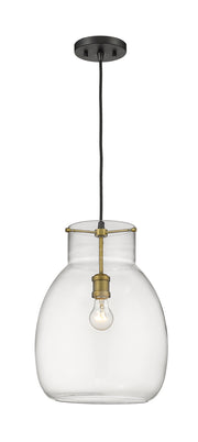 Z-Lite - 476P-MB-OBR - One Light Pendant - Bella - Matte Black / Olde Brass