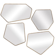 Uttermost - 09616 - Mirror, Set Of 4 - Linneah - Aged Gold