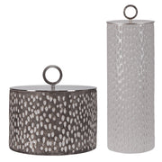 Uttermost - 17766 - Containers, S/2 - Cyprien - Off-white And Smoke Gray