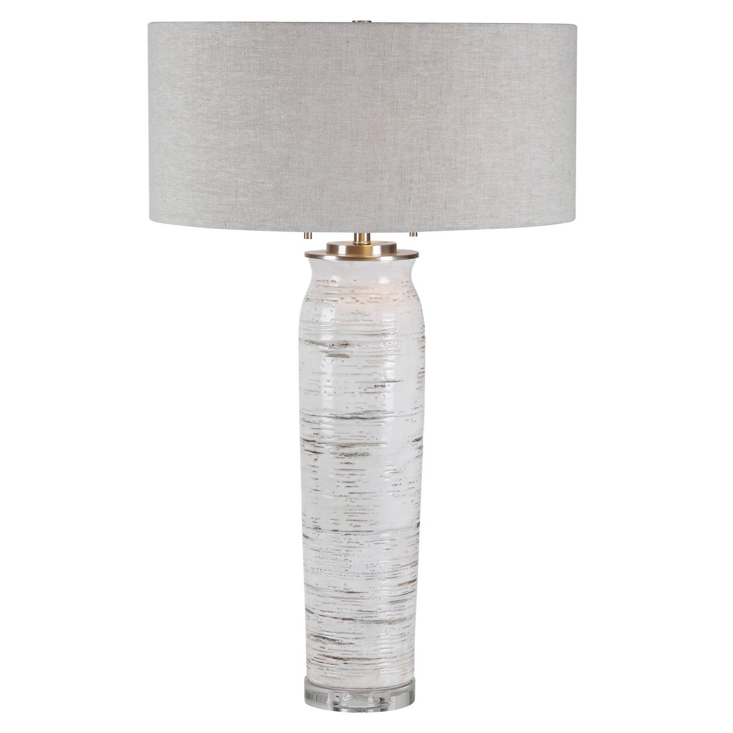 Uttermost - 28275 - Two Light Table Lamp - Lenta - Brushed Nickel