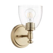 Quorum - 5422-1-280 - One Light Wall Mount - Rossington - Aged Brass|Clear Seeded
