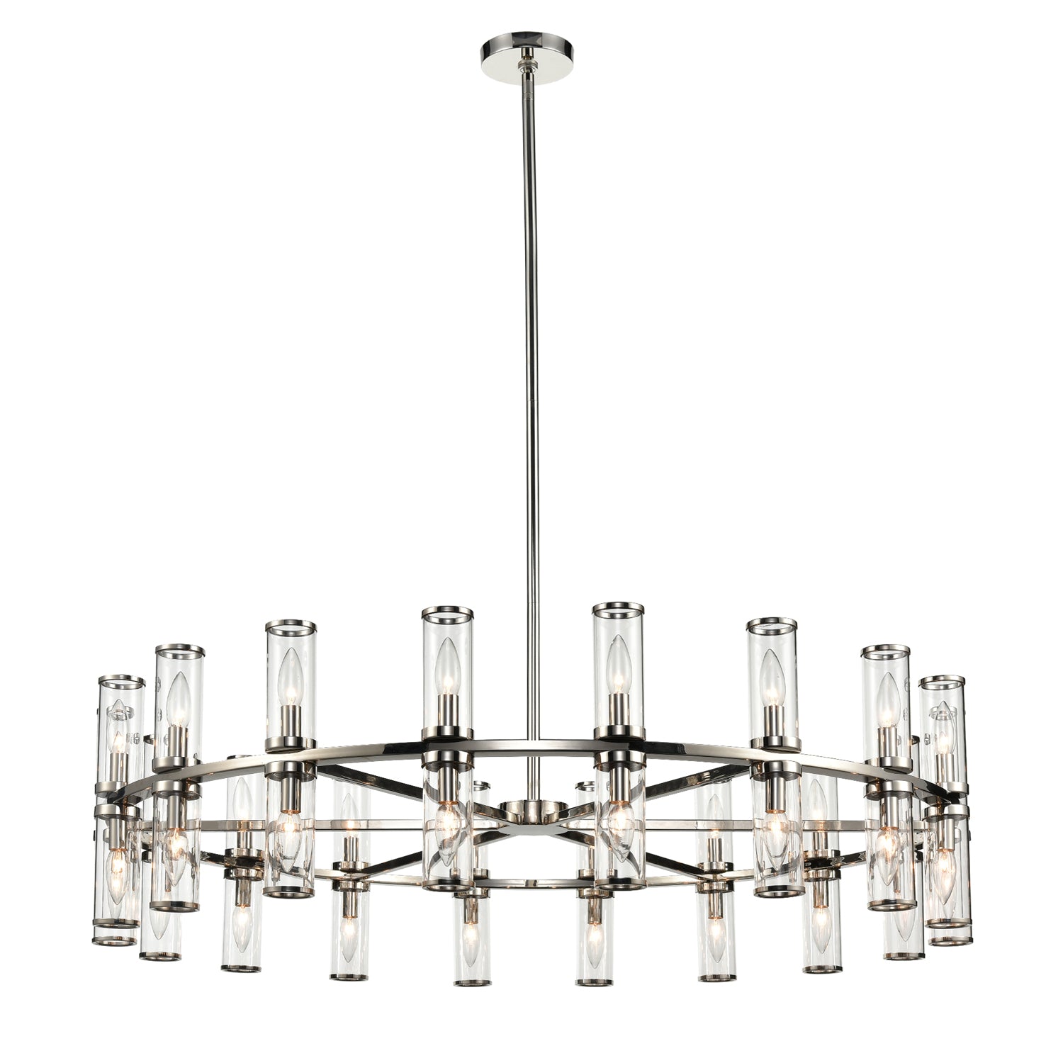 Alora - CH309036PNCG - 36 Light Chandelier - Revolve - Clear Glass/Polished Nickel