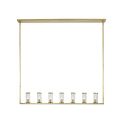 Alora - LP309007NBCG - Seven Light Island Pendant - Revolve - Clear Glass/Natural Brass