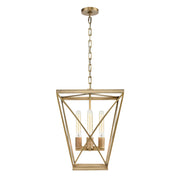 Alora - PD309616VB - Four Light Pendant - Lattice - Vintage Brass