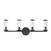 Alora - WV309044UBCG - Four Light Bathroom Fixture - Revolve - Clear Glass/Urban Bronze